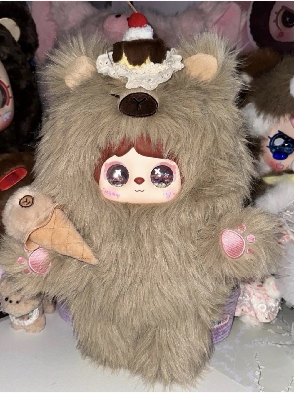 Mielno 600% Honey Club Plush Series Cream Capybara Large Plush, Special Eyes